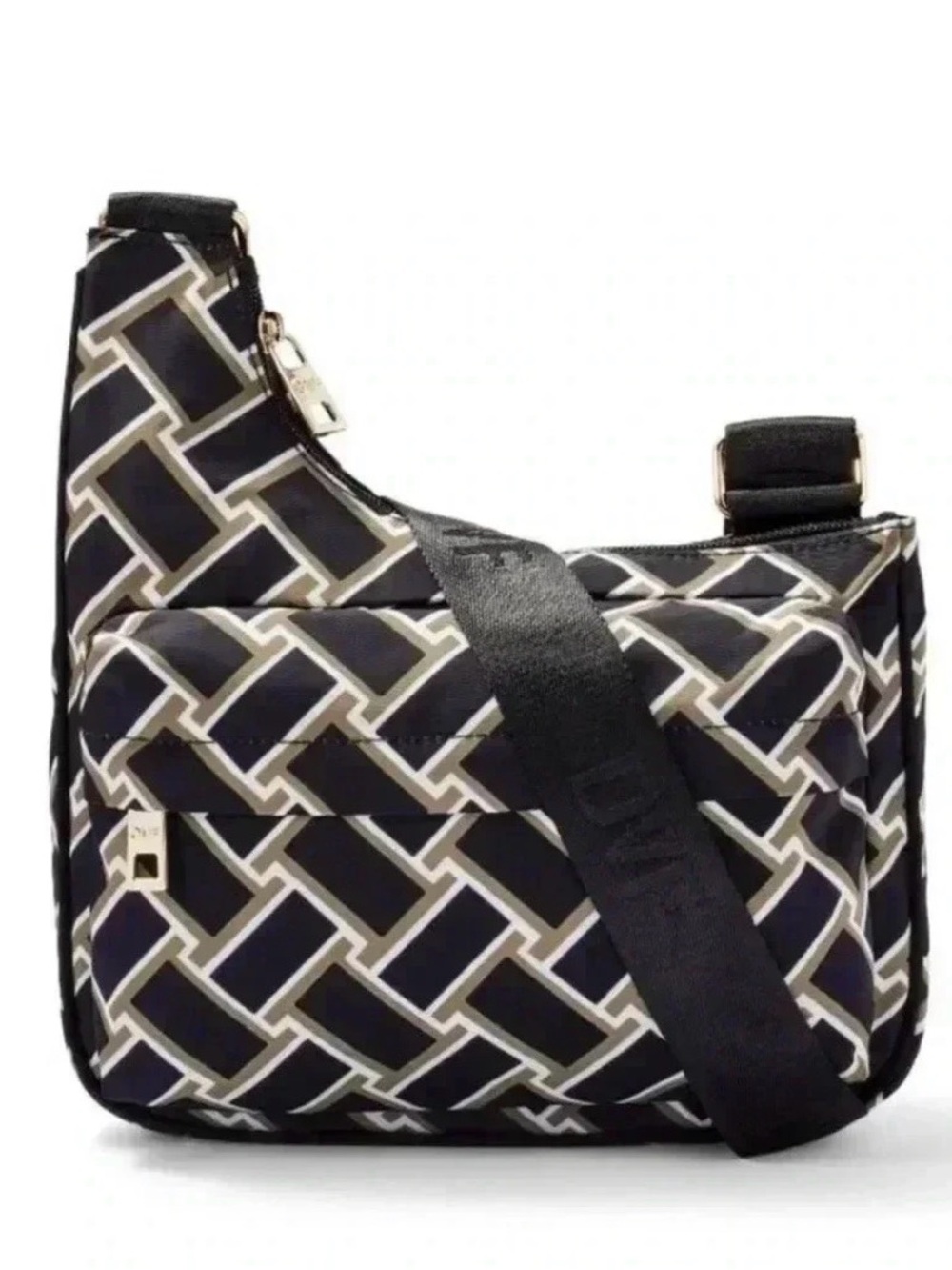 NWOT! DVF x Target Black and Tan Geometric Crossbody Bag